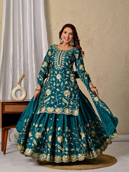 Alia chinnon Silk Designer Party Wear Lehenga Styles