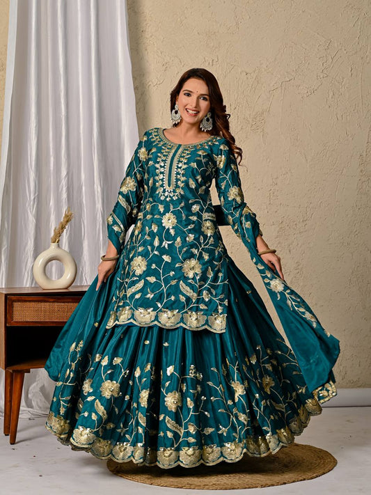 Alia chinnon Silk Designer Party Wear Lehenga Styles