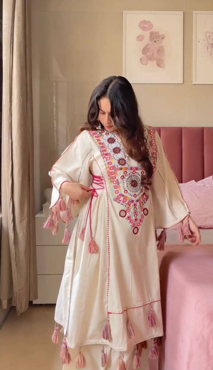 Zoya Premium Pure Khadi Coton Heavy Designer Co-ord Set