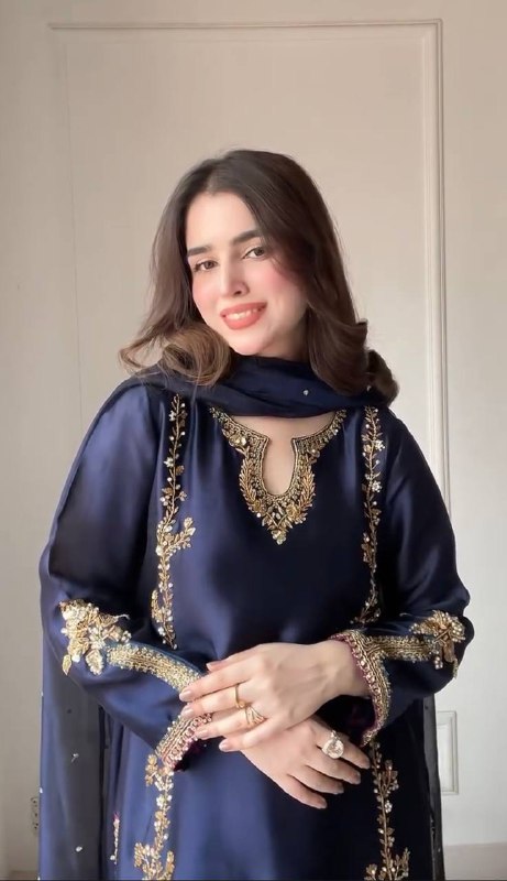 Roshni Moti Hand Work Crep Silk Farshi Salwar