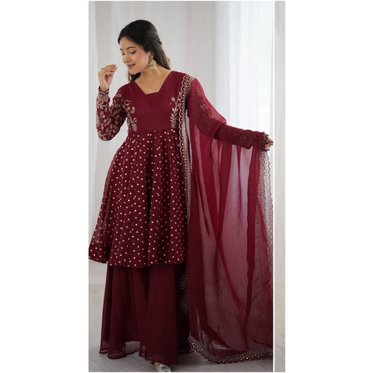 Pankhudi Embroidery Sequence Work Suit Set