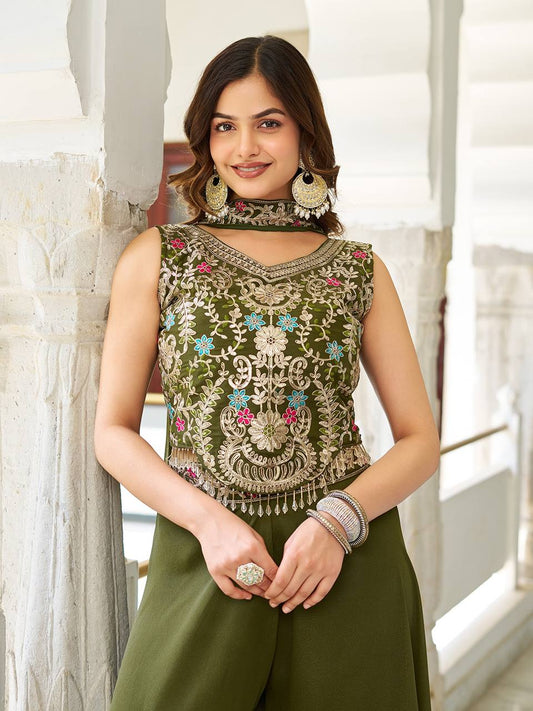 Haldi With Mahendi Tradition Meets  Palazzo Suit