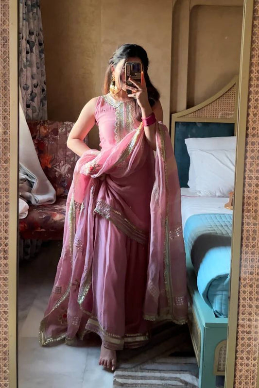 Zeenat Party Wear Traditionl Sharara Suit