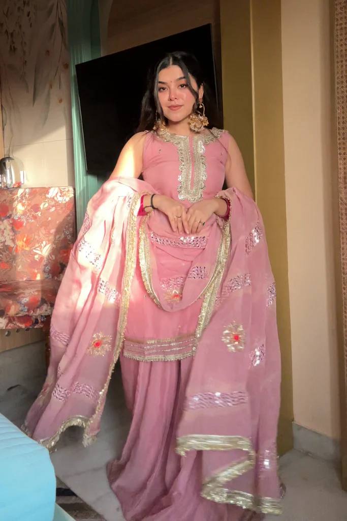 Zeenat Party Wear Traditionl Sharara Suit