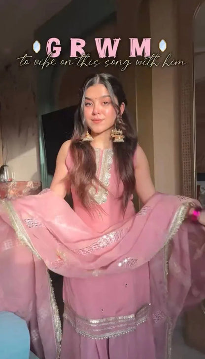 Zeenat Party Wear Traditionl Sharara Suit